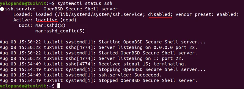 enabling ssh ubuntu