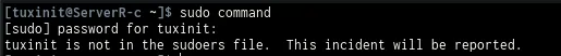 sudo incident will be reported