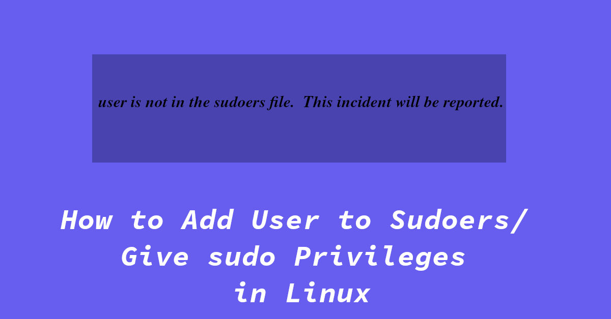 add user to sudoers in linux