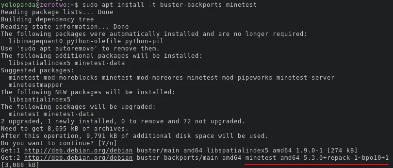 installing package with backports debian
