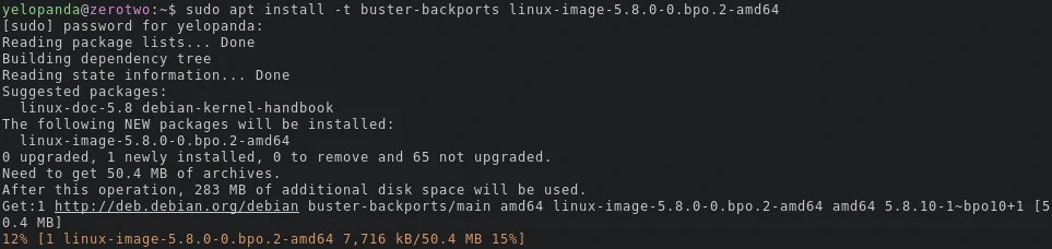 install backport kernel debian
