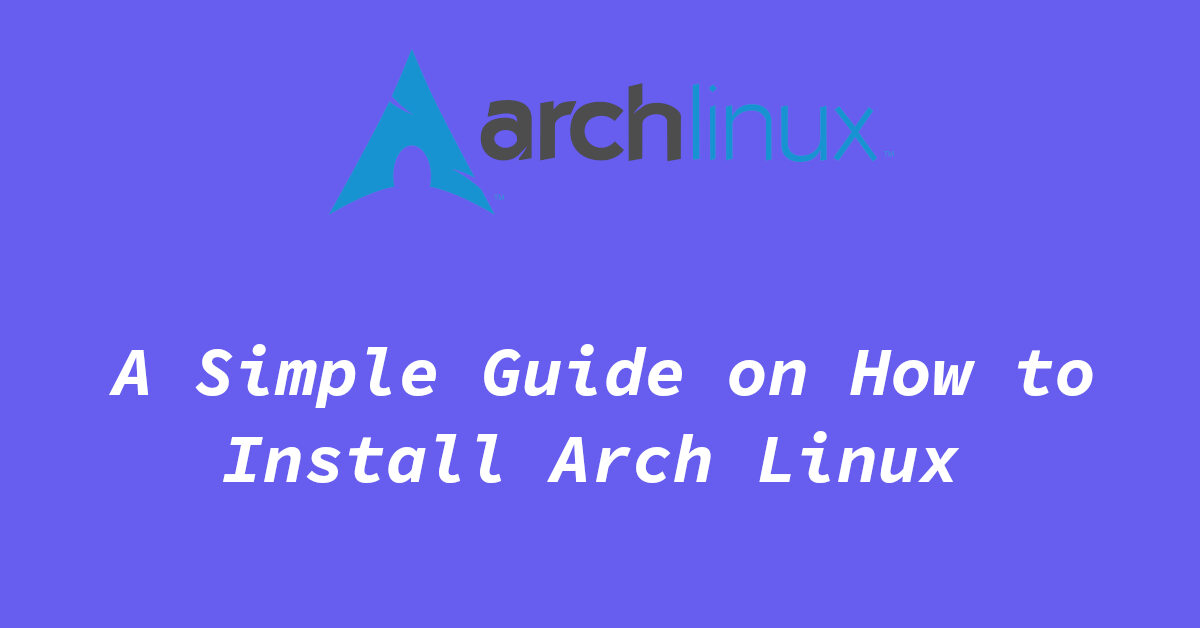 install arch linux