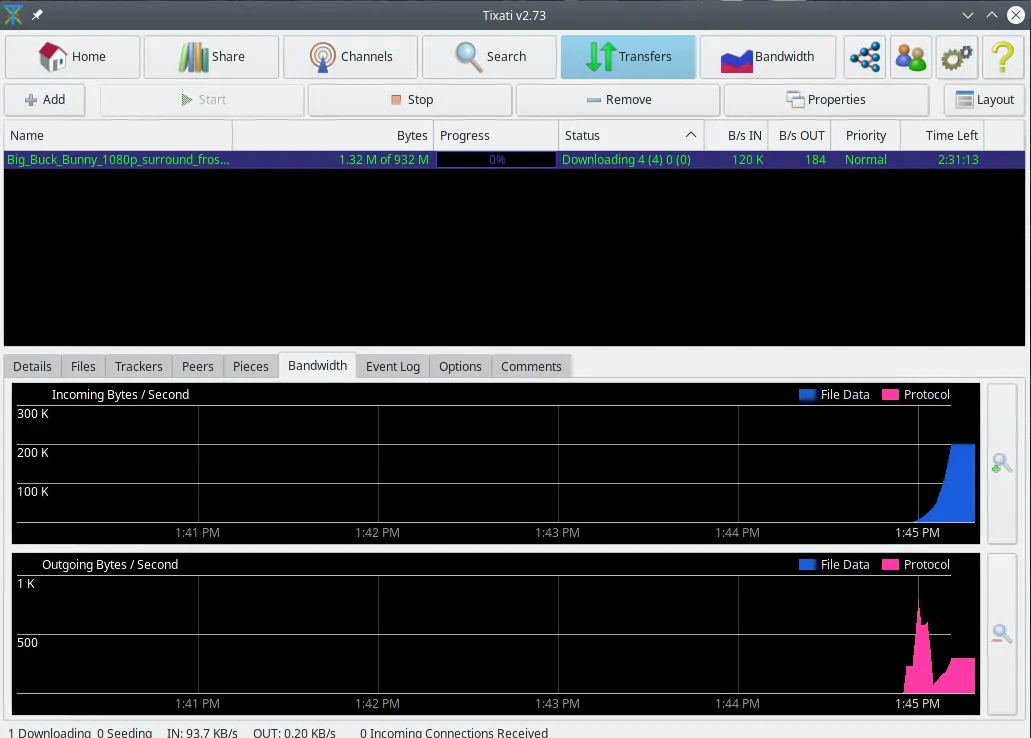 tixati torrent client linux